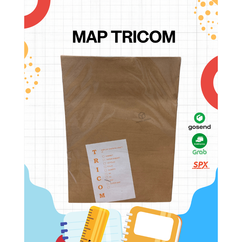 

AMPLOP COKLAT TRICOM MAP DAN FOLIO / MAP COKLAT