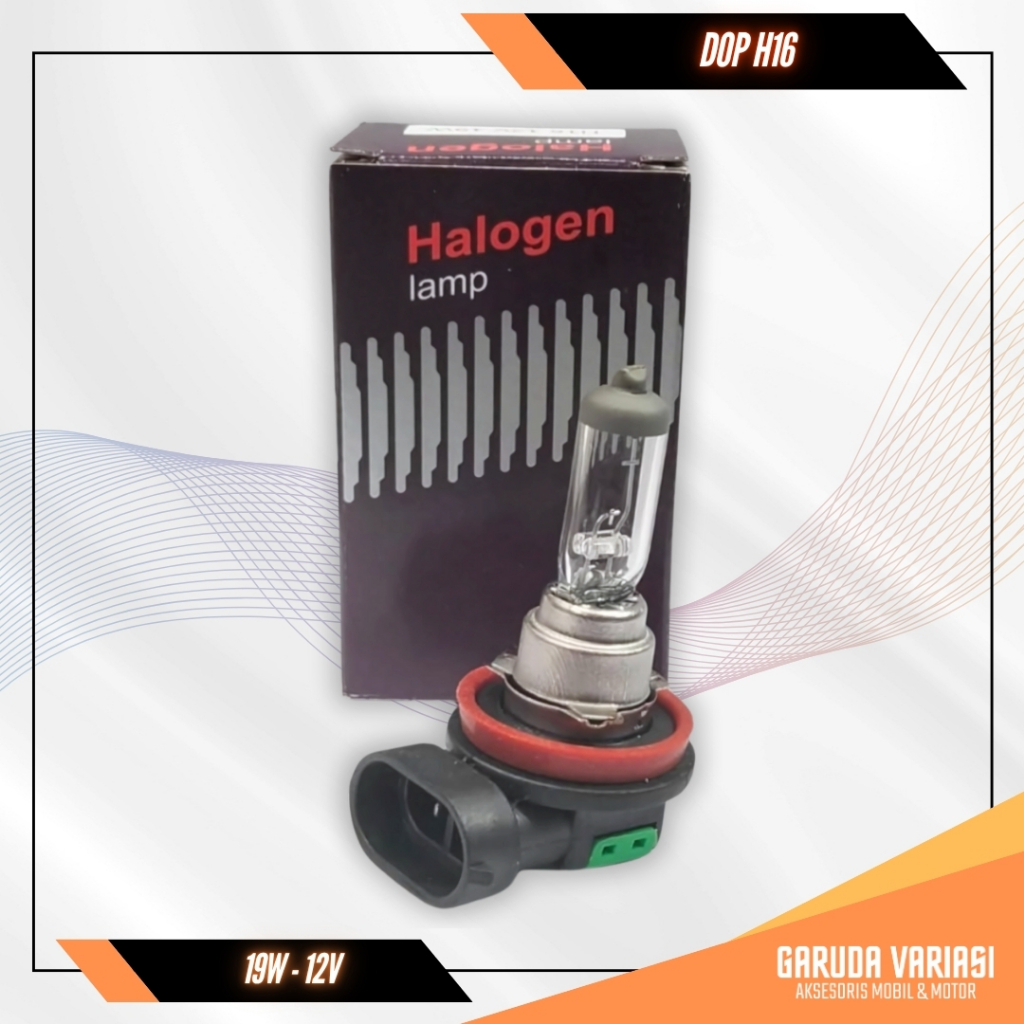 1PCS Lampu DOP H16 Halogen 19 Watt 12 Volt Headlight Fog Lamp Mobil Lampu depan 19 WATT Anti Kabut U