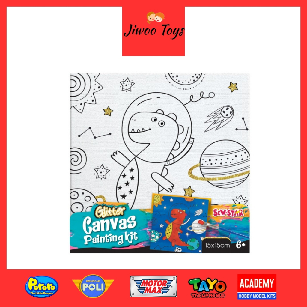 

Sew Star Glitter Canvas Painting Kit Dinosaur SS-22-003