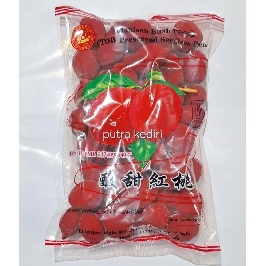 

CHEN LIANG JI MANISAN BUAH PERSIK 500gr ( TOW PRESERVED SEEDLESS PEACH )