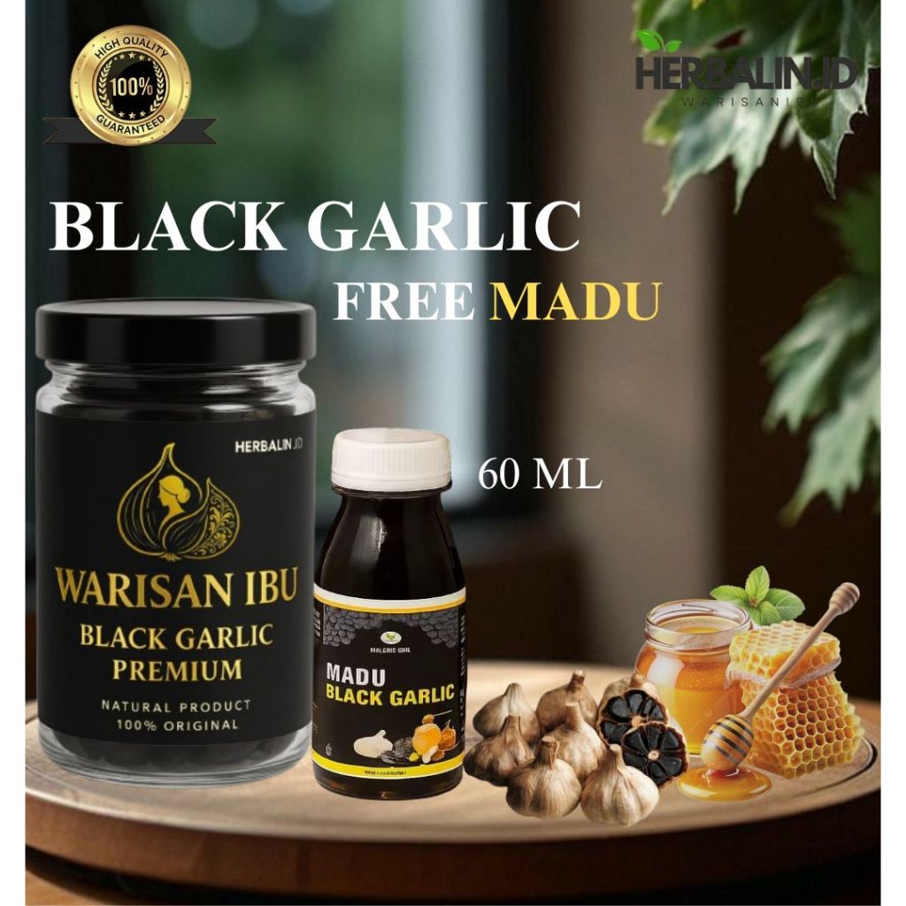 

PROMO PAKET HEMAT Black Garlic Madu 250gr / Black Garlic Infused Honey Black Garlic Madu Herbal