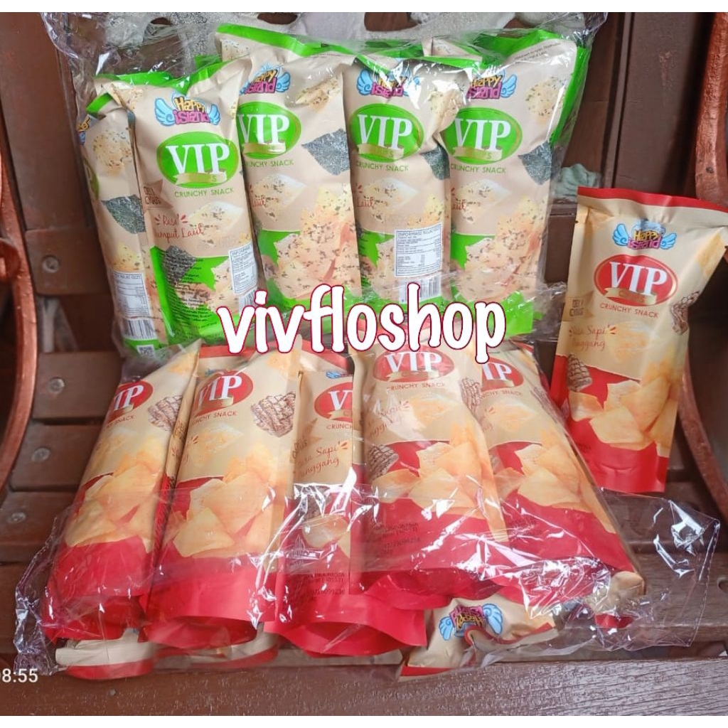 

Happy Island Crunchy Snack Keripik VIP Chips (isi 10)
