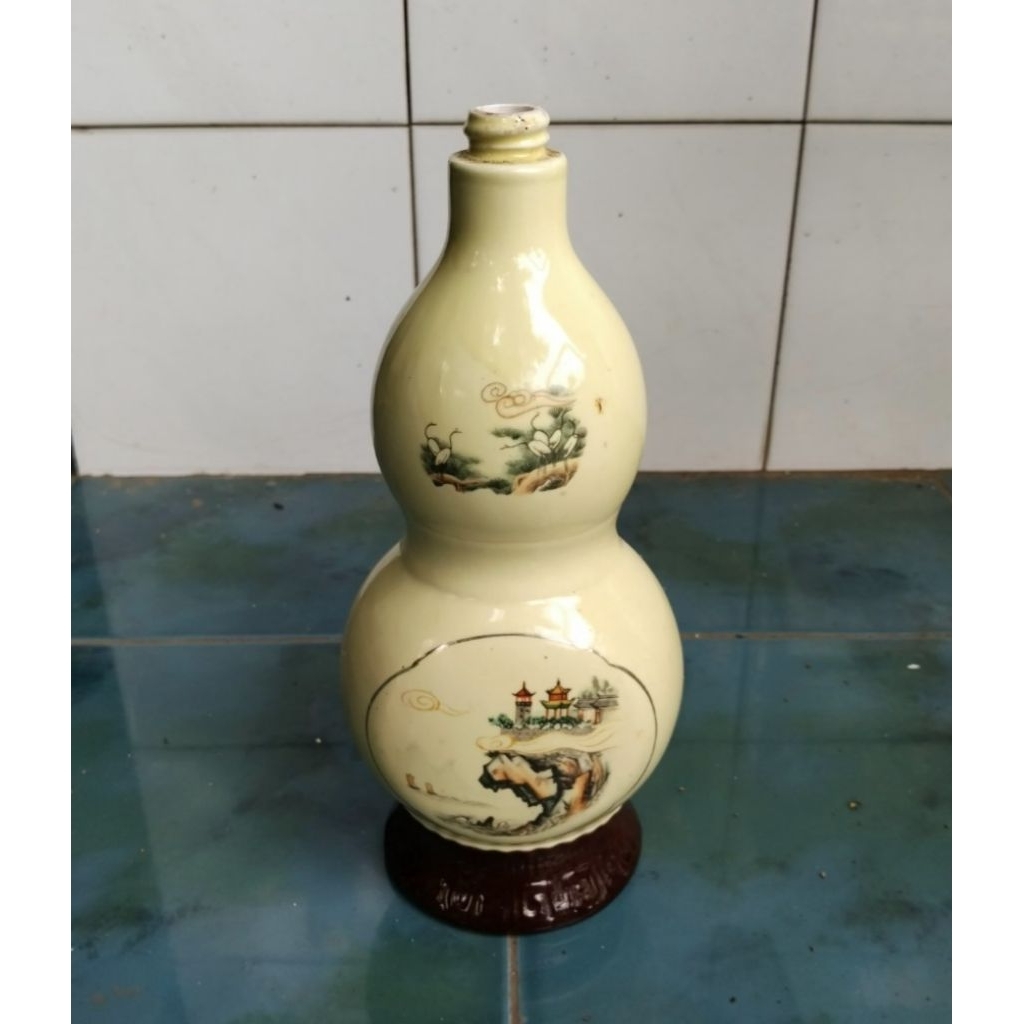 Botol keramik jadul Sampien jiu tempat minuman keramik classic botol keramik model labu antik