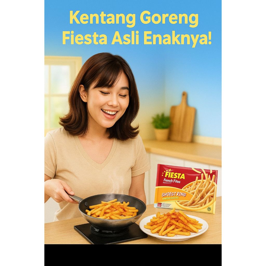 

Kentang goreng Fiesta 1000gr Shoestring French Fries 1kg cemilan enak