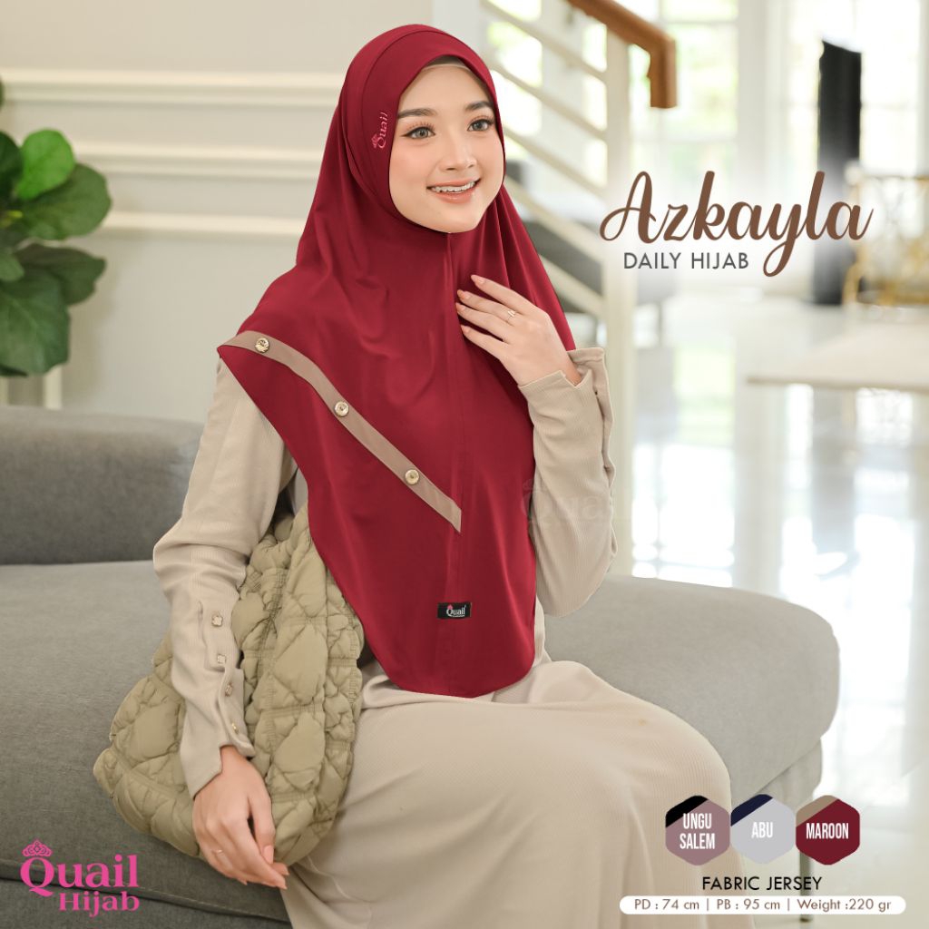 Quail Hijab Instan Bergo Jersey AZKAYLA