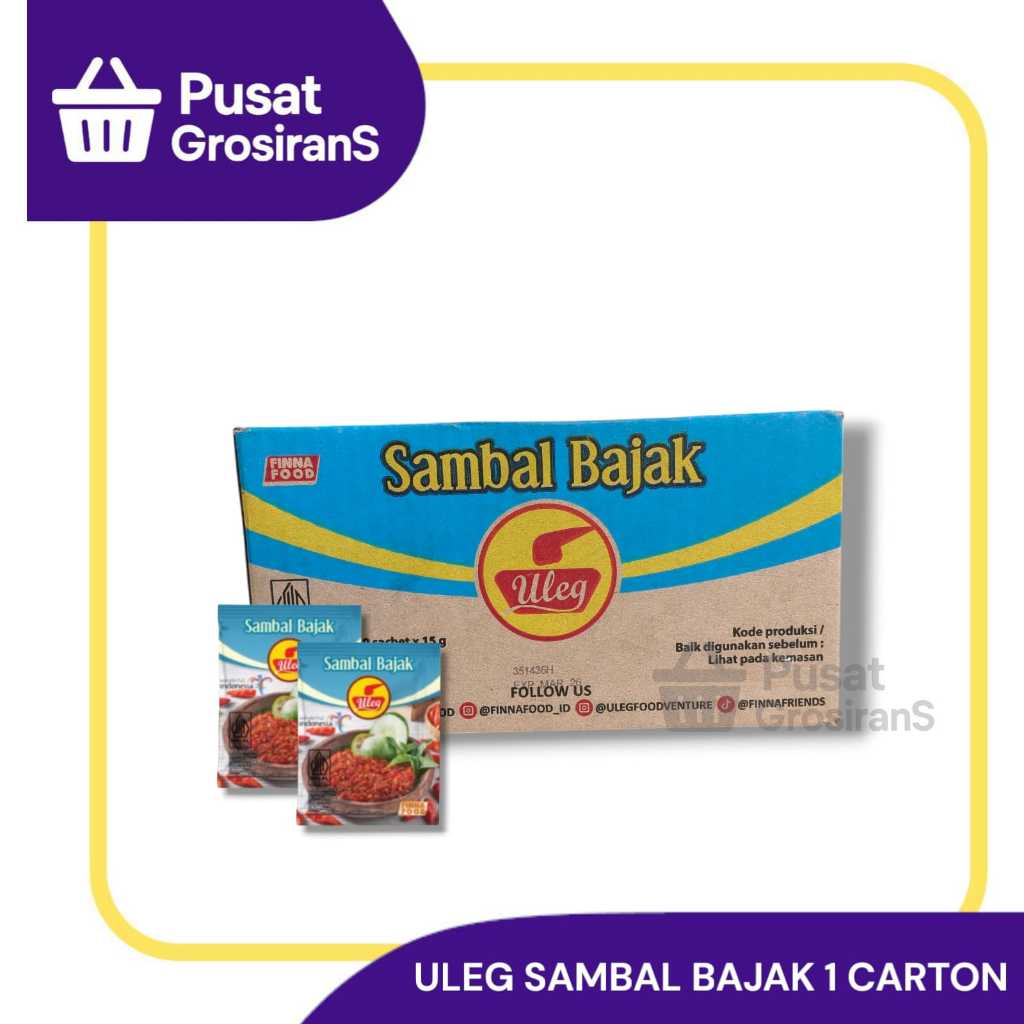 

Sambel Uleg Finna Sambal Bajak 1 Karton isi 10 pack x 10 pcs