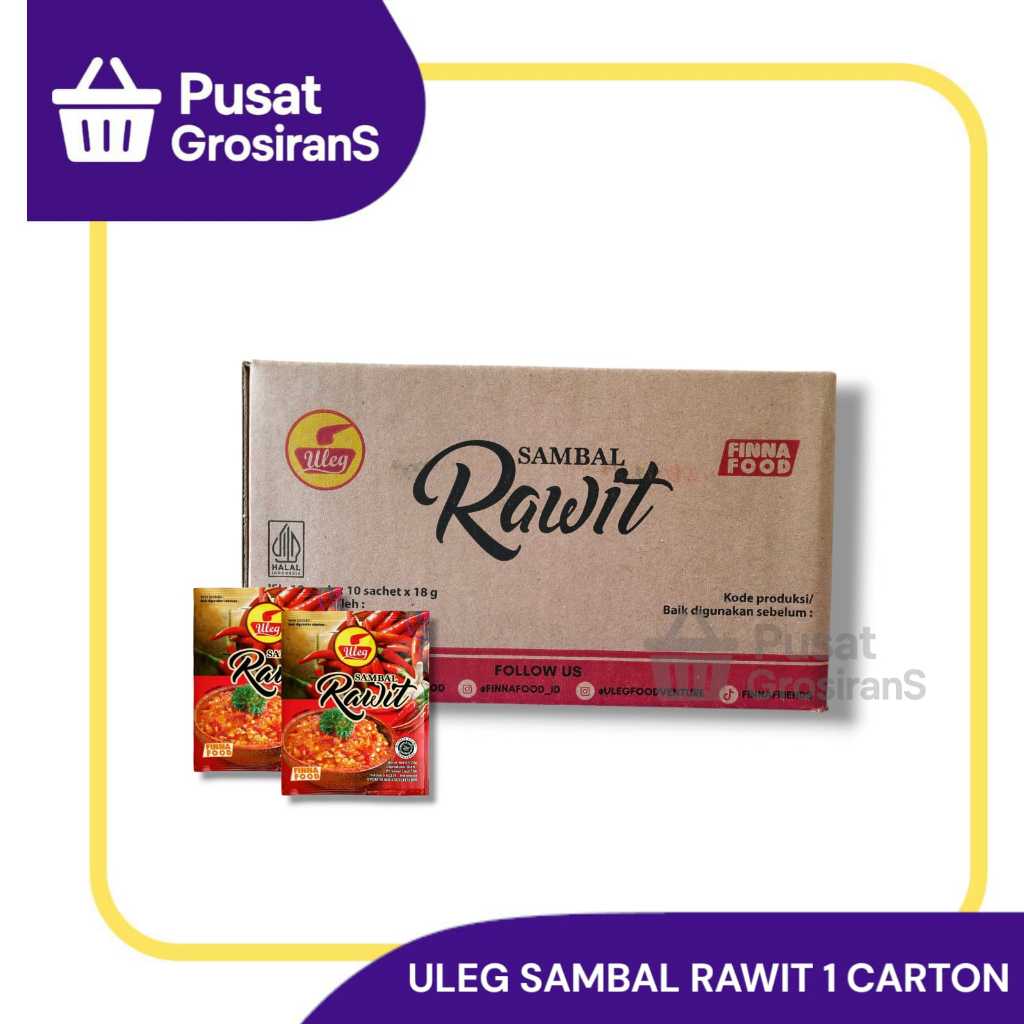 

Sambel Uleg Finna Sambal Rawit 1 Karton isi 10 pack x 10 pcs