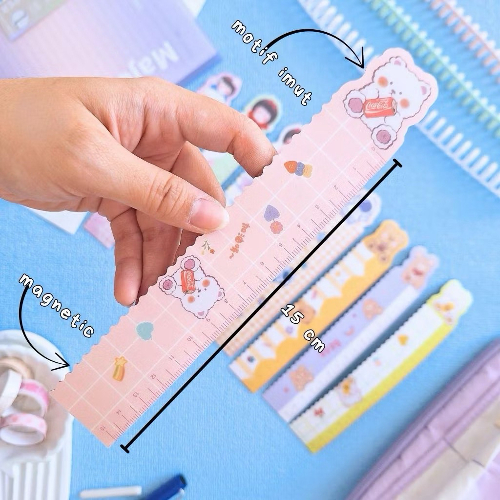 

Funny Design Magnetic Soft Ruler 15 cm / Penggaris lentur magnetic / Penggaris sekolah anak 15 cm