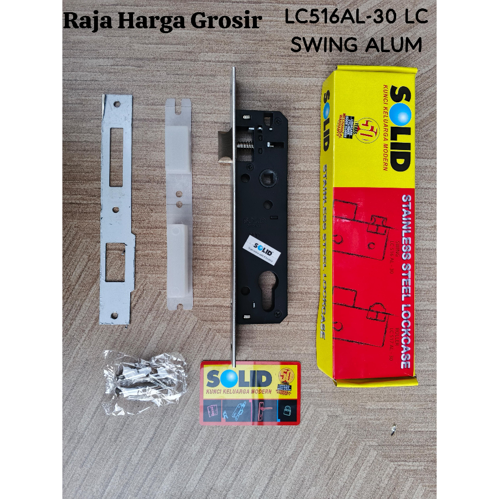 SOLID LC 516 AL-30 SWING LOCKCASE PINTU ALUMUNIUM // Lockcase SOLID Aluminium LC 516 AL 30MM US32D M
