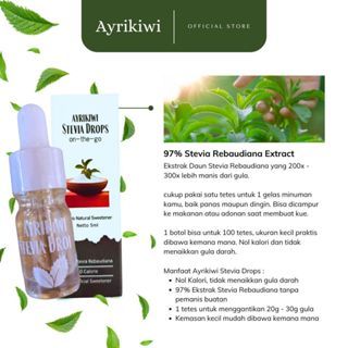 

Ayrikiwi Stevia Drops - Stevia Natural Sweetener 5mL