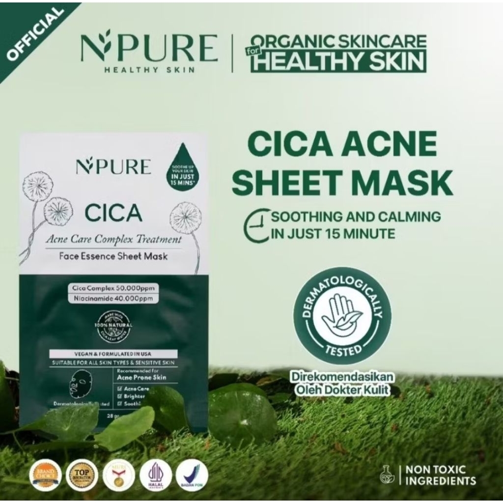 (PROMO) NPURE SHEET MASK CICA