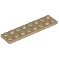 Lego 3034 Plate 2 x 8 dark tan