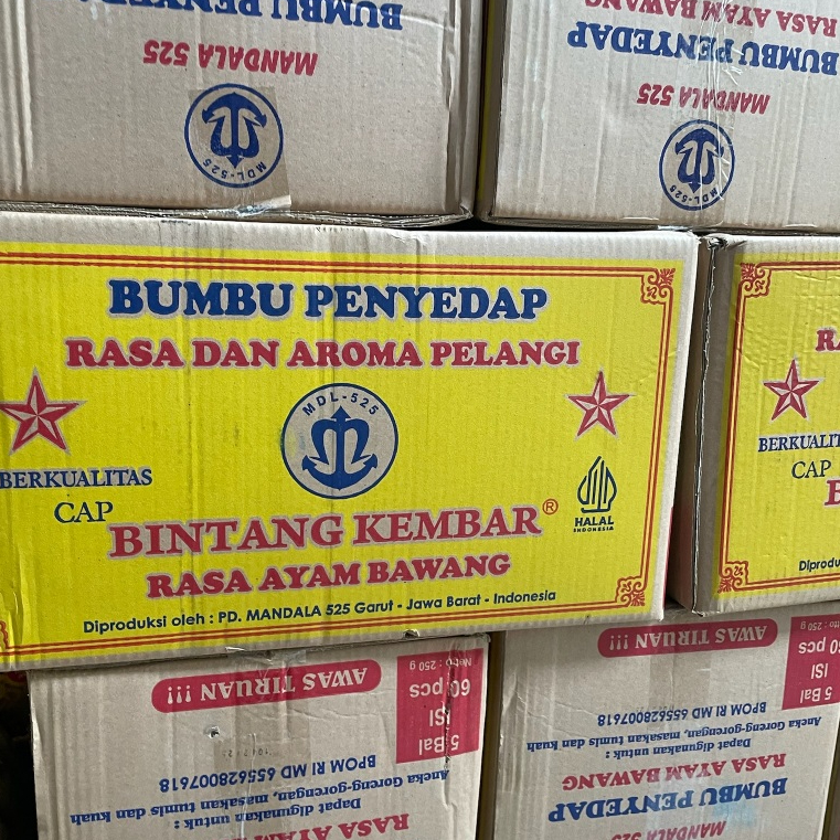 

Bumbu Penyedap Bintang Kembar Rasa Ayam Bawang (1 Karton)