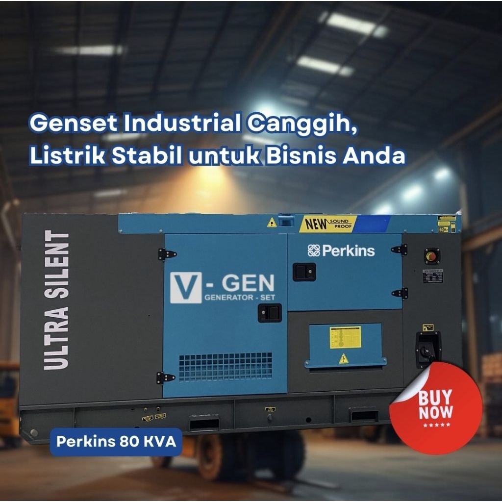 GENSET BUILD UP SUPER SILENT PERKINS 80KVA