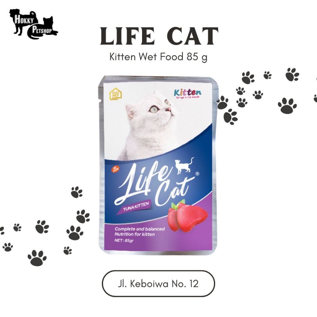 Life Cat Kitten Sachet / Life Cat Kitten 85 g / Lifecat KItten Sachet / Makanan Kucing Life Cat