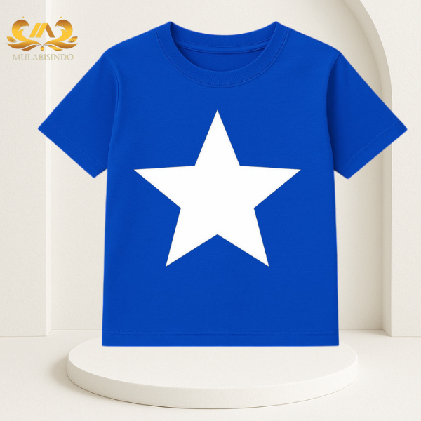kaos bintang anak kaos anak bintang biru benhur biru pln kaos anak usia 1 sampai 10 tahun
