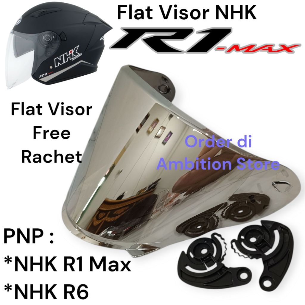 Kaca Flat Visor Helm NHK R1 Max Elite Kaca helm NHK R1 Max