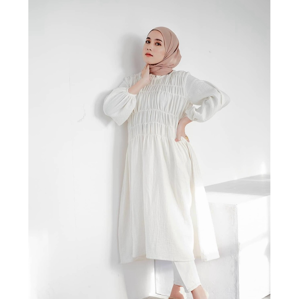 Preloved tunik broken white