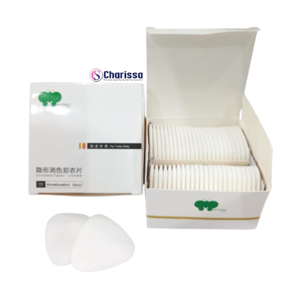 Kapur Jahit / Kapur Jahit Magic / Kapur Jahit Segitiga / Kapur Jahit Putih / Kapur Kain isi 50 biji 