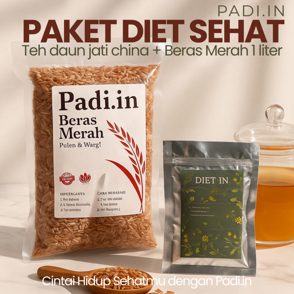 

Paket Diet Sehat: Beras Merah 1 Liter & Teh Diet.in 1 pcs - Solusi Sehat Anda!