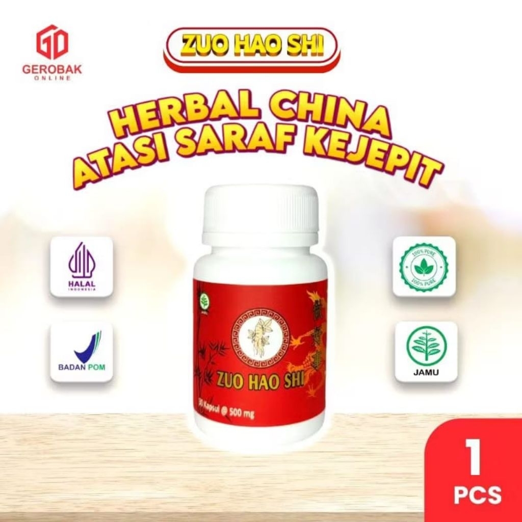 Zuo Hao Shi - Obat Cina Herbal Saraf Kejepit - 1 Pcs Nyeri Sendi Asam Urat Kolesterol Solusi Mengoba