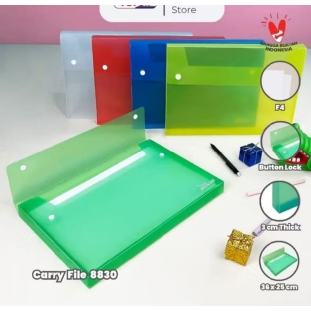 

Topla carry File Topla 8830-Wadah Dokumen F4 3cm pengaturan Berkas yang Efisien