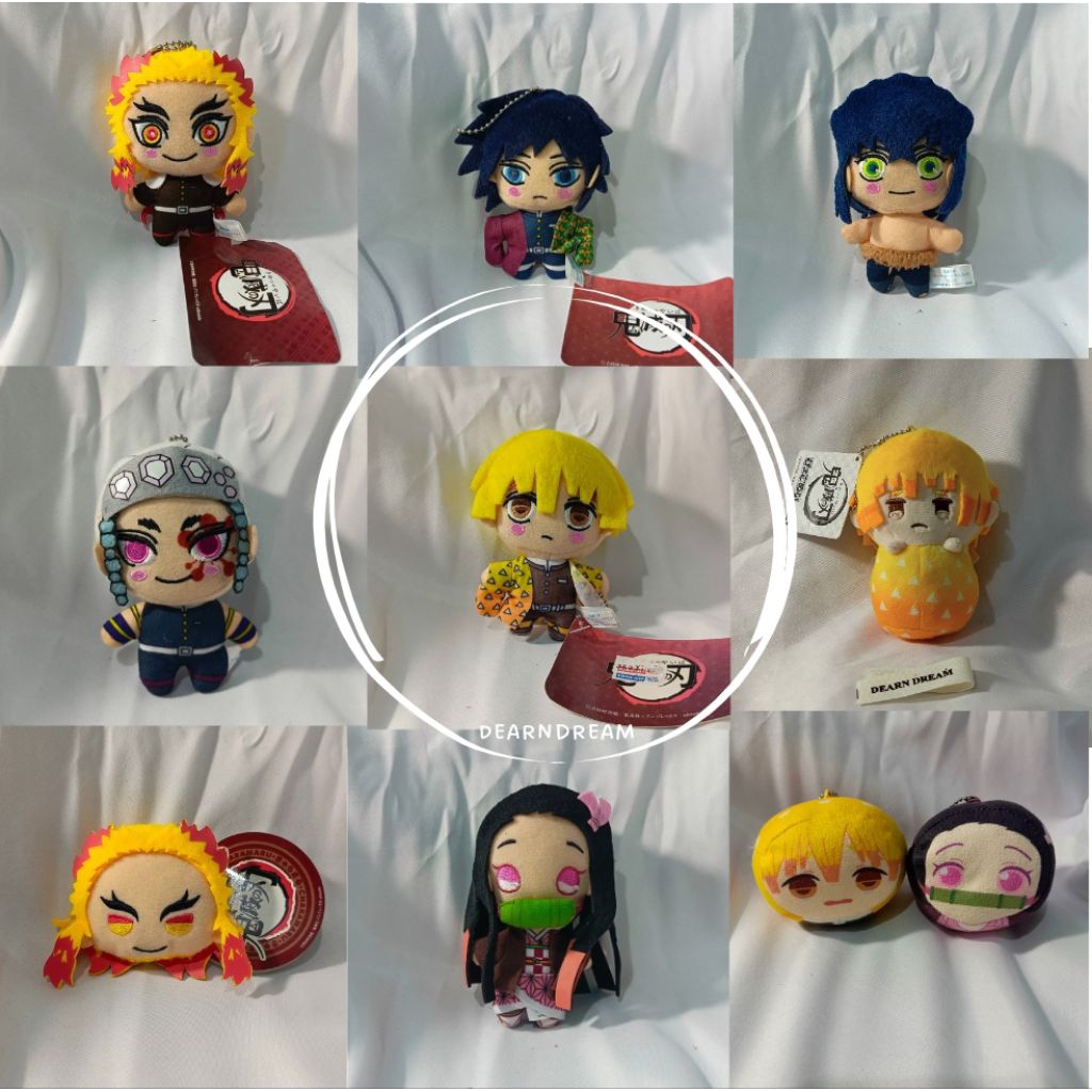 Mini Sega Demon Slayer Plush | Boneka Kimetsu No Yaiba | Giyuu Tomioka Obanai Genya Bag charm Merch 