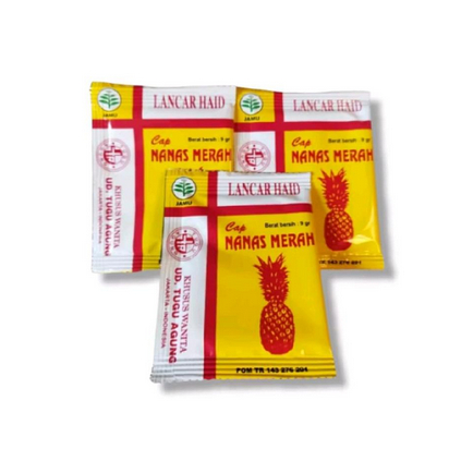 

Jamu Lancar H4id Cap Nanas Merah Isi 10 Sachet