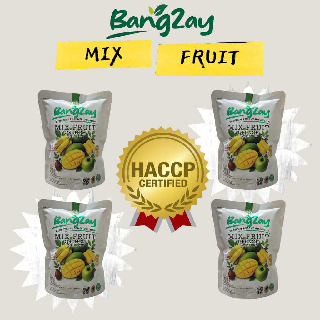 

Keripik Buah Mix Bangzay 50GR - Bangzay Mix Fruit Crunch