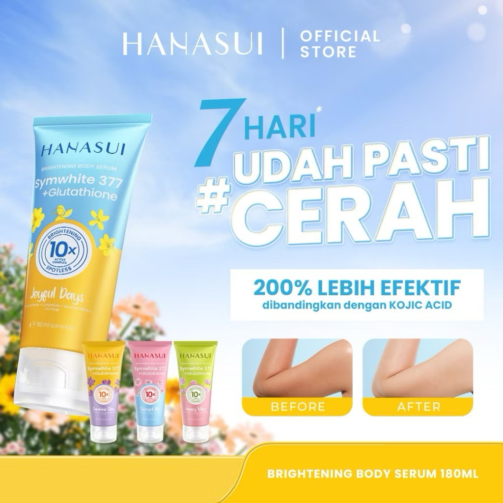 Hanasui brightening body serum // hanasui body serum gel // hanasui perfume body lotion