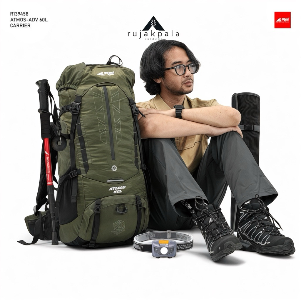 paket mendaki OT1 Atmos ADV - carrier arei Atmos ADV 60L / paket tas gunung keril rei