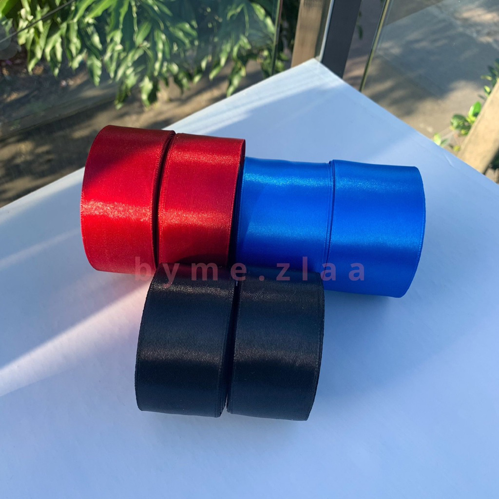 

(meteran) Pita Satin 4cm=1,5inch 5cm=2inch - Pita Kain - Pita Dekorasi - Pita Hadiah