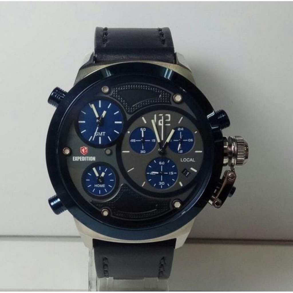 JAM TANGAN PRIA EXPEDITION E 6379 M 100 ORIGINAL BERGARANSI RESMI 1 TAHUN TALI KULIT WATER RESISTANT