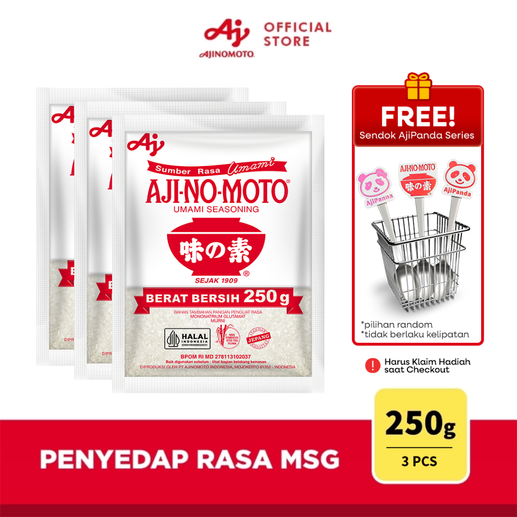 

AJI-NO-MOTO® Penyedap Rasa MSG Ajinomoto 250g (3 pcs)