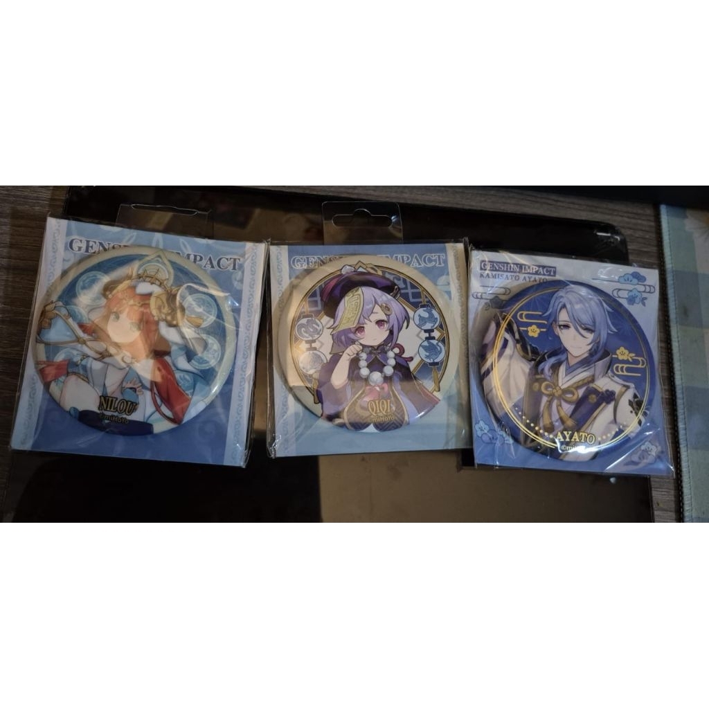 Genshin Impact Official (Mihoyo) Pin Badge Ayato Nilou Qiqi