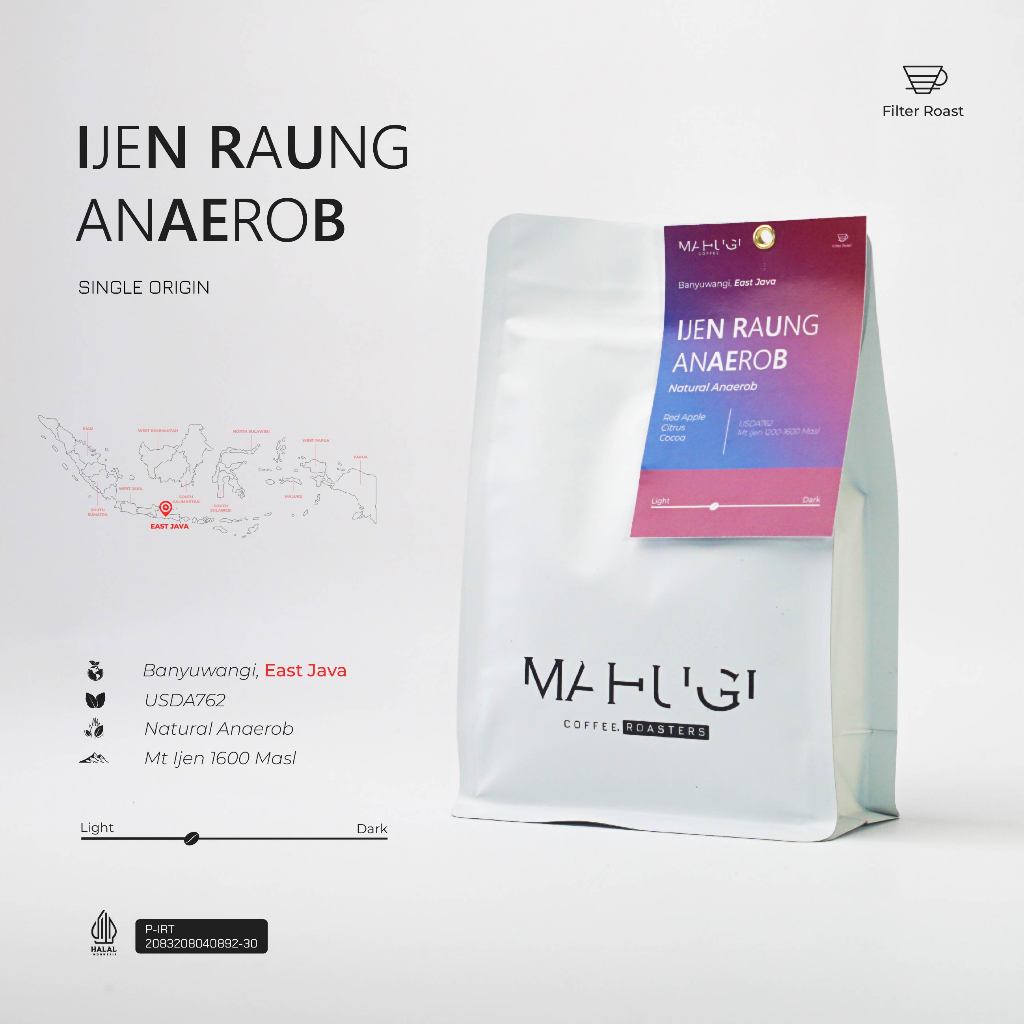 

Mahugi Coffee Ijen Raung Anaerob - Natural Anaerob - Biji Kopi Arabika Speciality