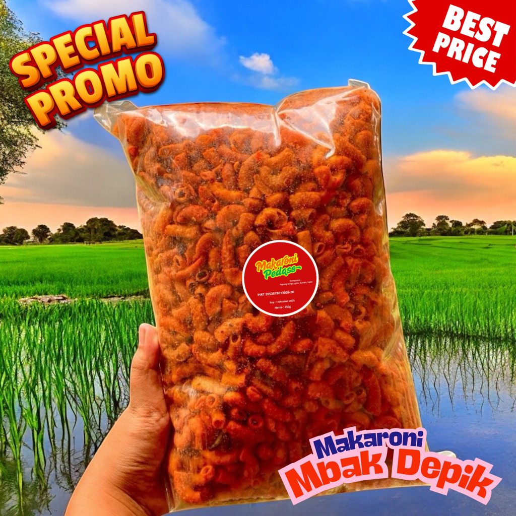 

Makaroni Super Pedas – Ukuran 250gr, Rasa Luar Biasa!