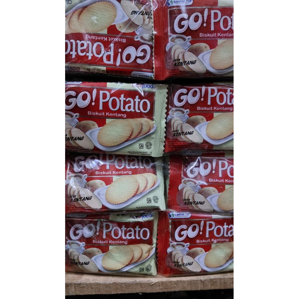 

( per pack) go potato biskuit kentang 1pack isi 20 x 8gram..