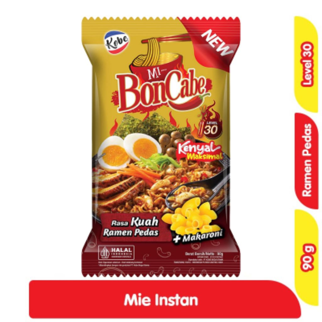 

Kobe Mi BonCabe Level 30 Rasa Ramen Pedas 90 g