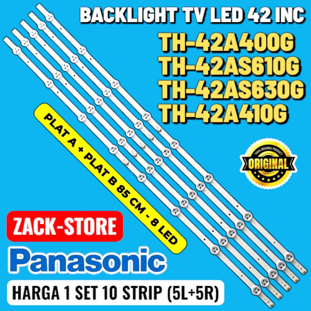 BACKLIGHT TV LED PANASONIC 42 INC TH-42AS610G TH-42AS630G TH-42A400G TH-42A410G