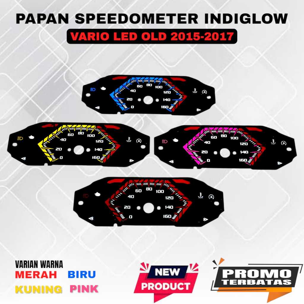 PAPAN SPEEDOMETER INDIGLOW VARIO 125/150 LED OLD 2015-2017 PAPAN KILOMETER CUSTOM VARIO LED OLD