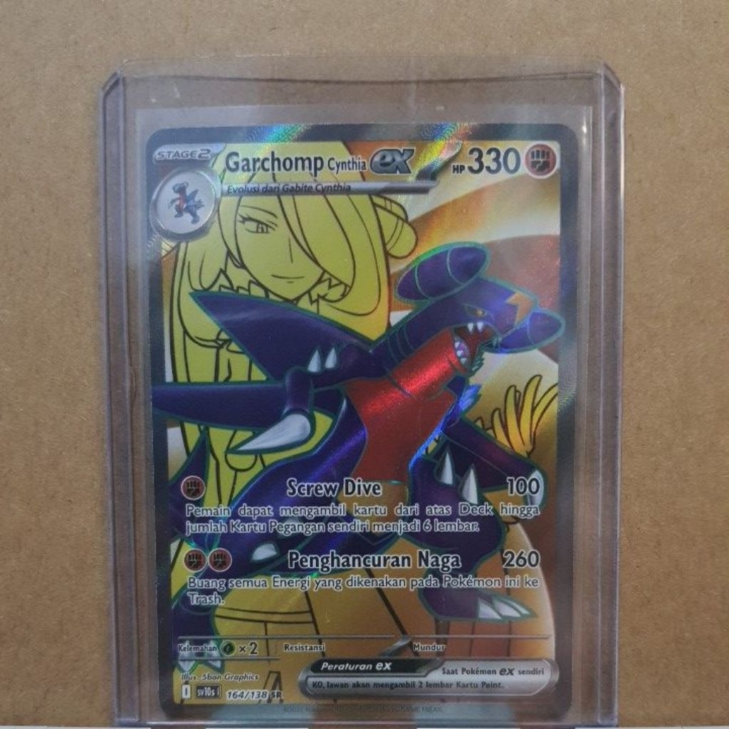 Garchomp Cynthia EX SR TCG POKEMON / KARTU POKEMON BAHASA INDONESIA