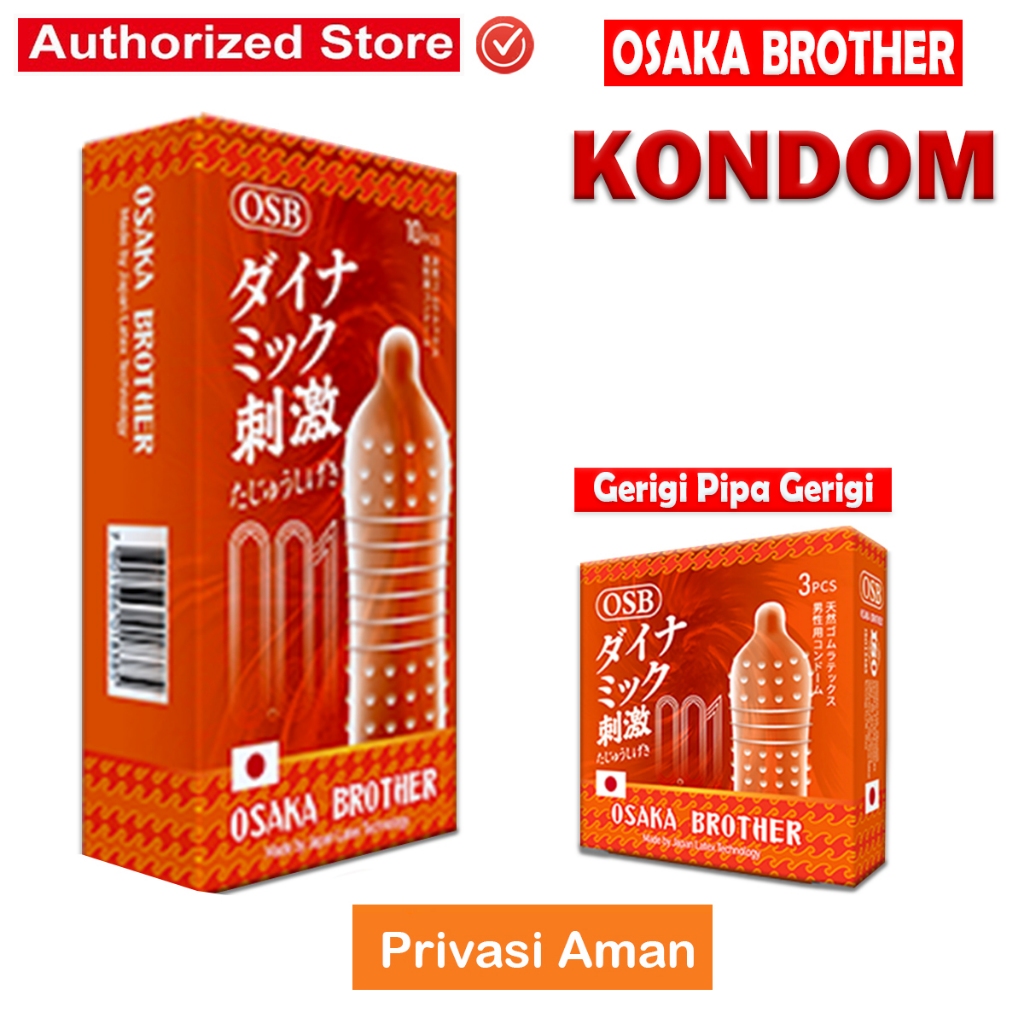 Osb Osaka Brother Condom - Kondom 001 Gerigi Pipa Duri Tahan Lama 10pcs