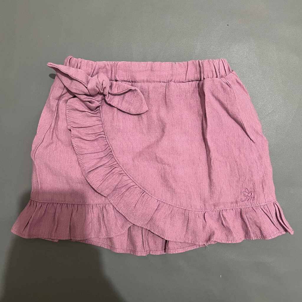 ANAK K378 (PERIMITZ ORI, PRELOVED) Rok Inner Celana Pinggang Karet Asimetris Pita Rempel Rumbai Baha