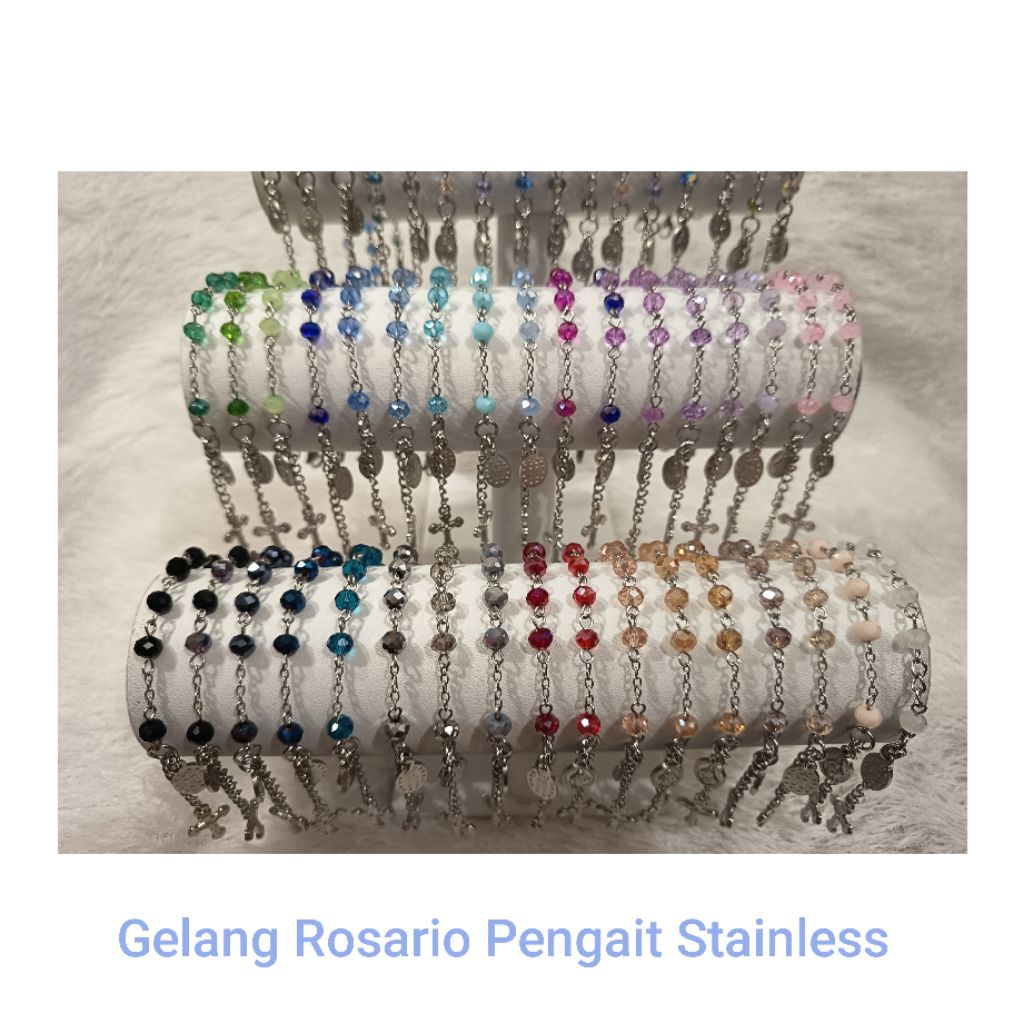 Gelang Rosario Stainless Monte Manik (Ceko Part 2)