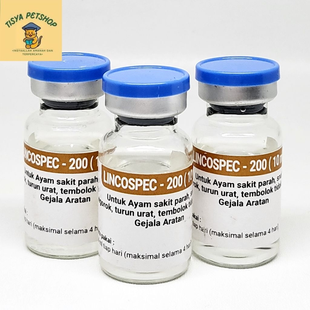 Lincospec 200 Original 10 ml - Obat Ayam Sakit Apapun - Lincospecs Ori 100%