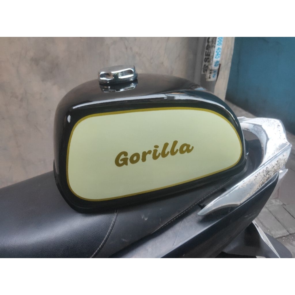 tangki custom Gorilla tangki Honda Gorilla warna Hitam tangki Honda Monkey bahan Galvanis