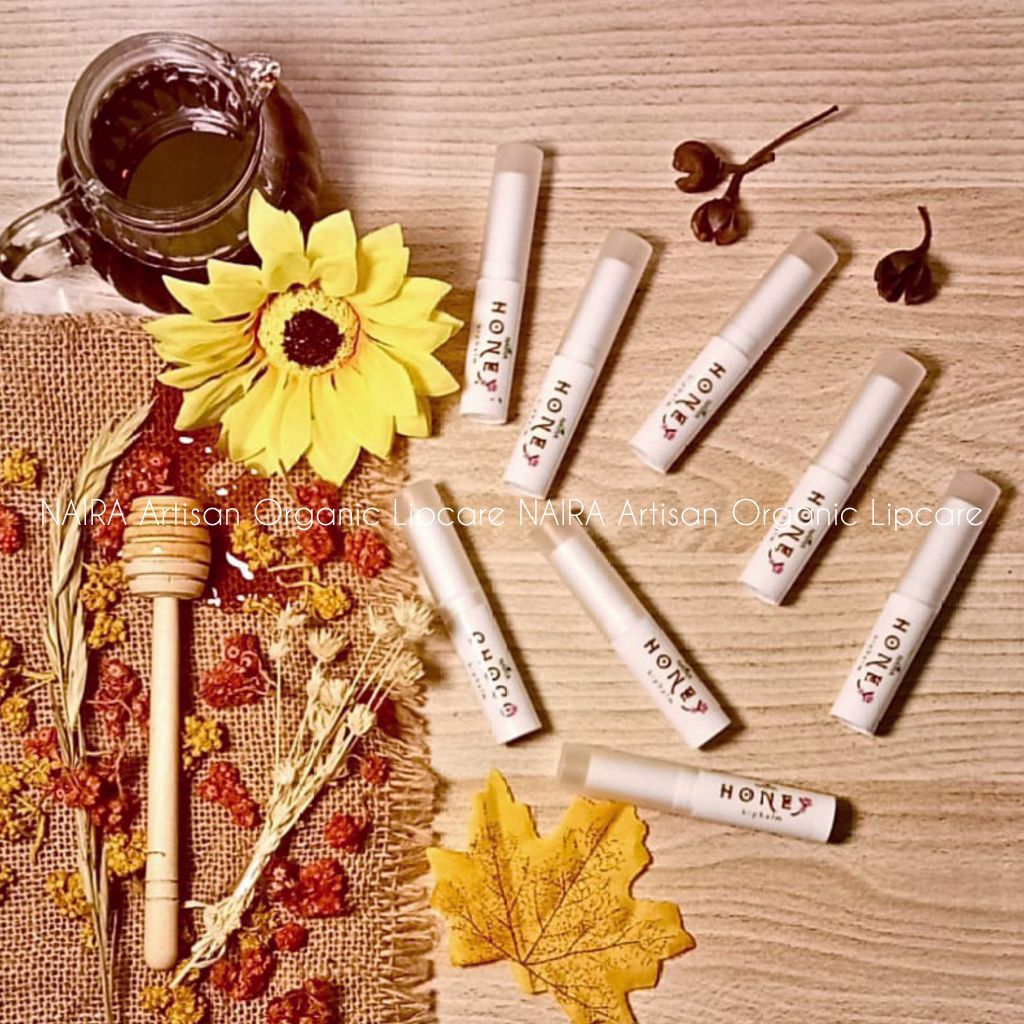 NAIRA Organic Lipbalm Foodgrade, Honey & Choco Untuk Anak, Bumil, Eczema, 100% Natural