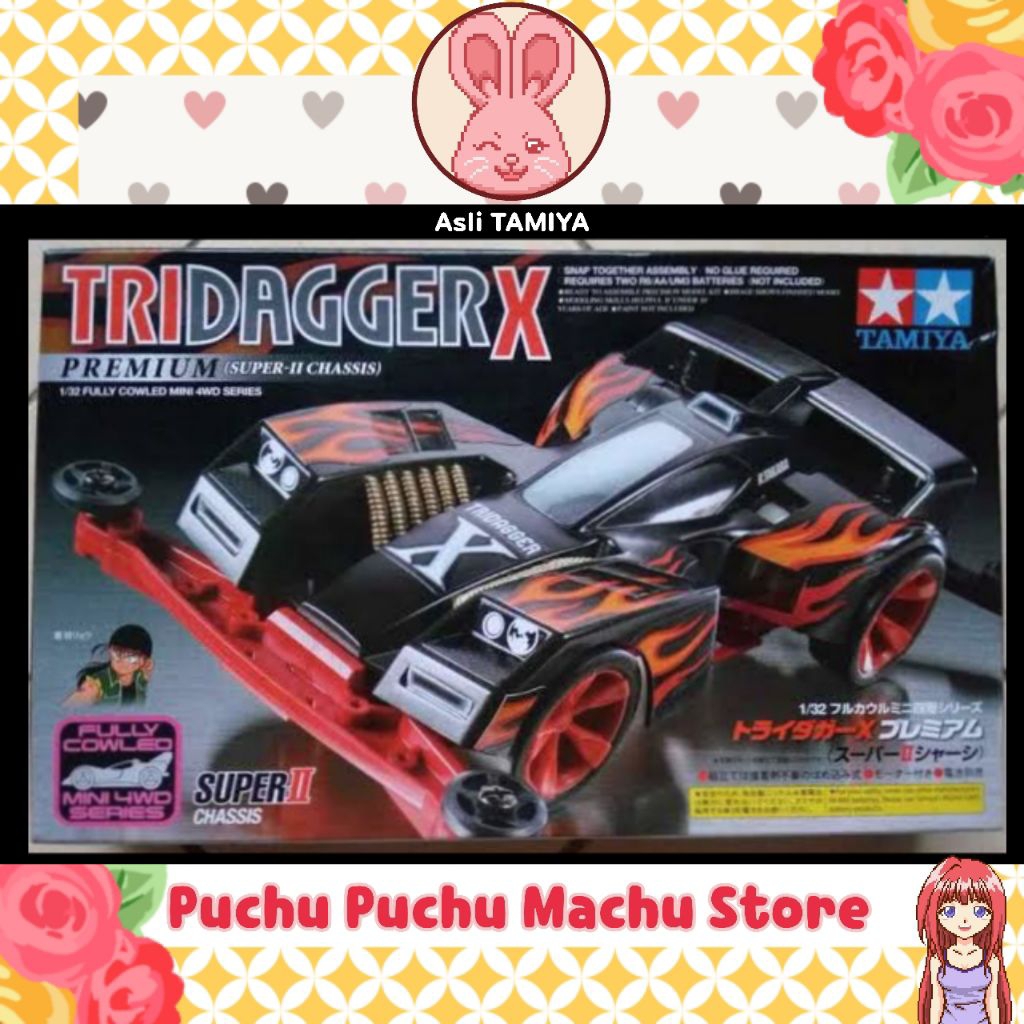 TAMIYA Mini 4 WD TRIDAGGER X PREMIUM (Super II Chassis) (asli TAMIYA) [Barang Baru] Mobil Balap Tami