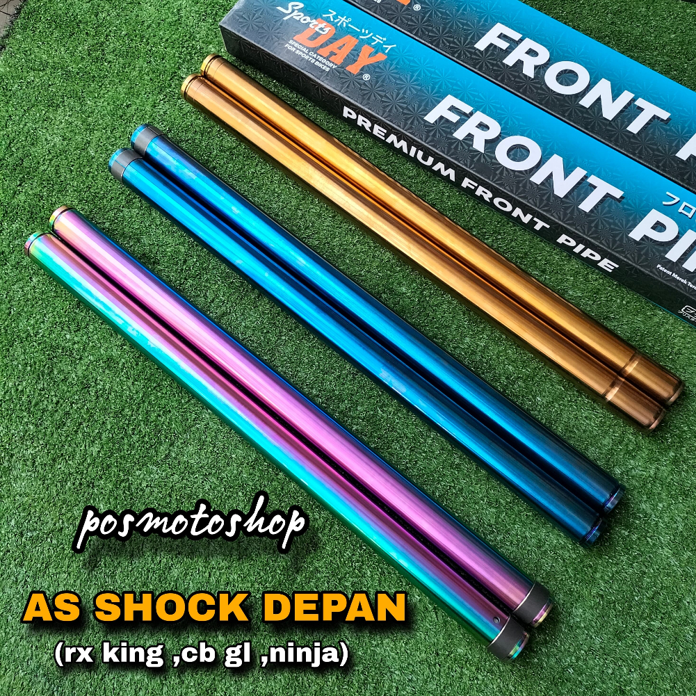 As Shock Depan Gold Biru Rainbow Ninja R RR RX King Mega Pro Tiger SET Tutup
